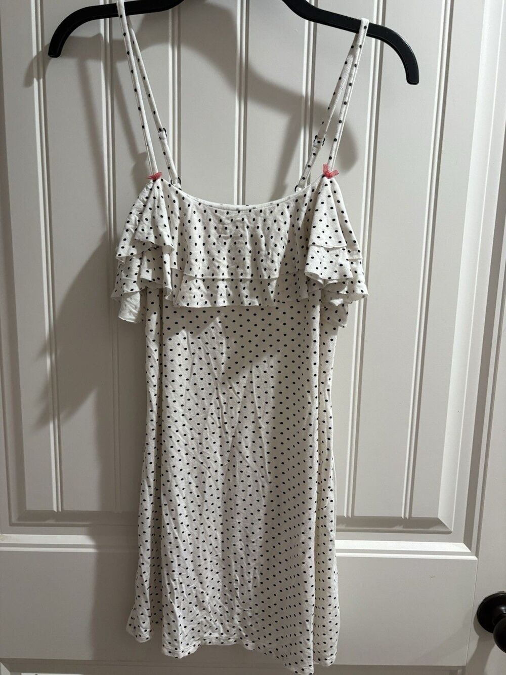 Jessica Simpson Nightgown Polka Dots Bows Womens Sz L